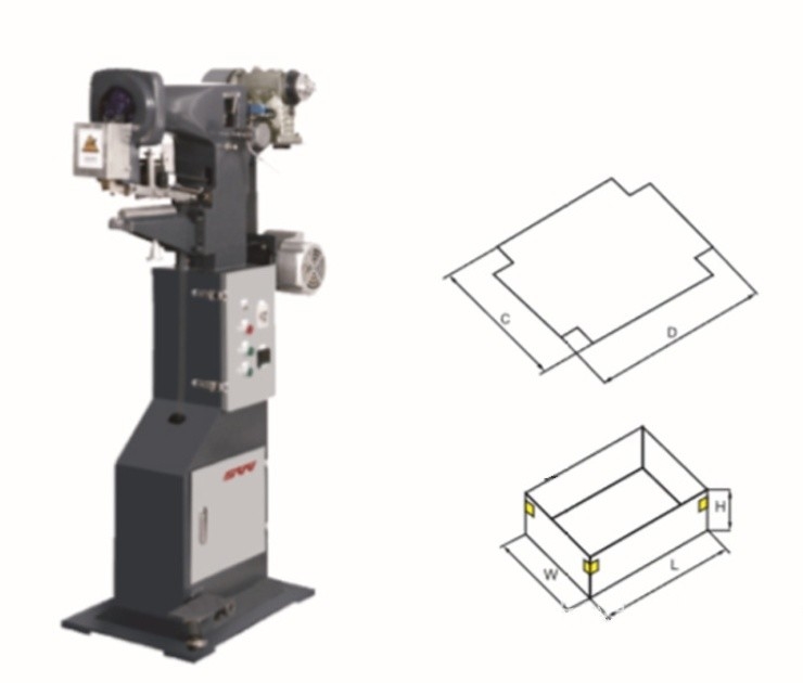 Máquina elétrica de colagem de colagem de caixas de papel de braço único de cartão caixas rígidas de fabricação de máquinas caixas de canto de colagem máquina de colagem