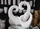 Vaso e placas feitos sob encomenda da porcelana da forma do diamante para a decoração