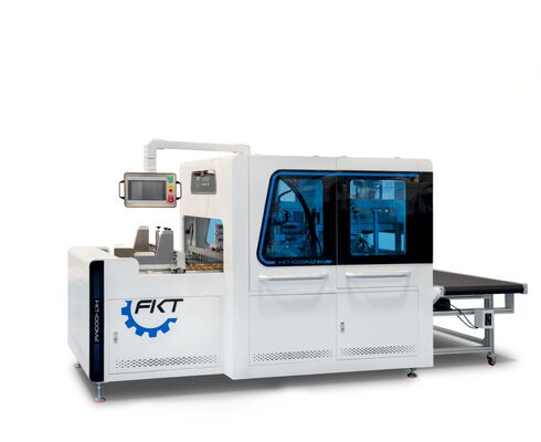 Máquina de Embalagem Automática com Fonte de Alimentação AC220V/50Hz e Velocidade de 23-32 unidades/min para Colagem de Chapas Metálicas
