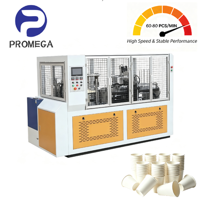 Máquina de copos de papel de parede dupla 220V/380V 60-80 Pcs/Min 6000W 2400kg